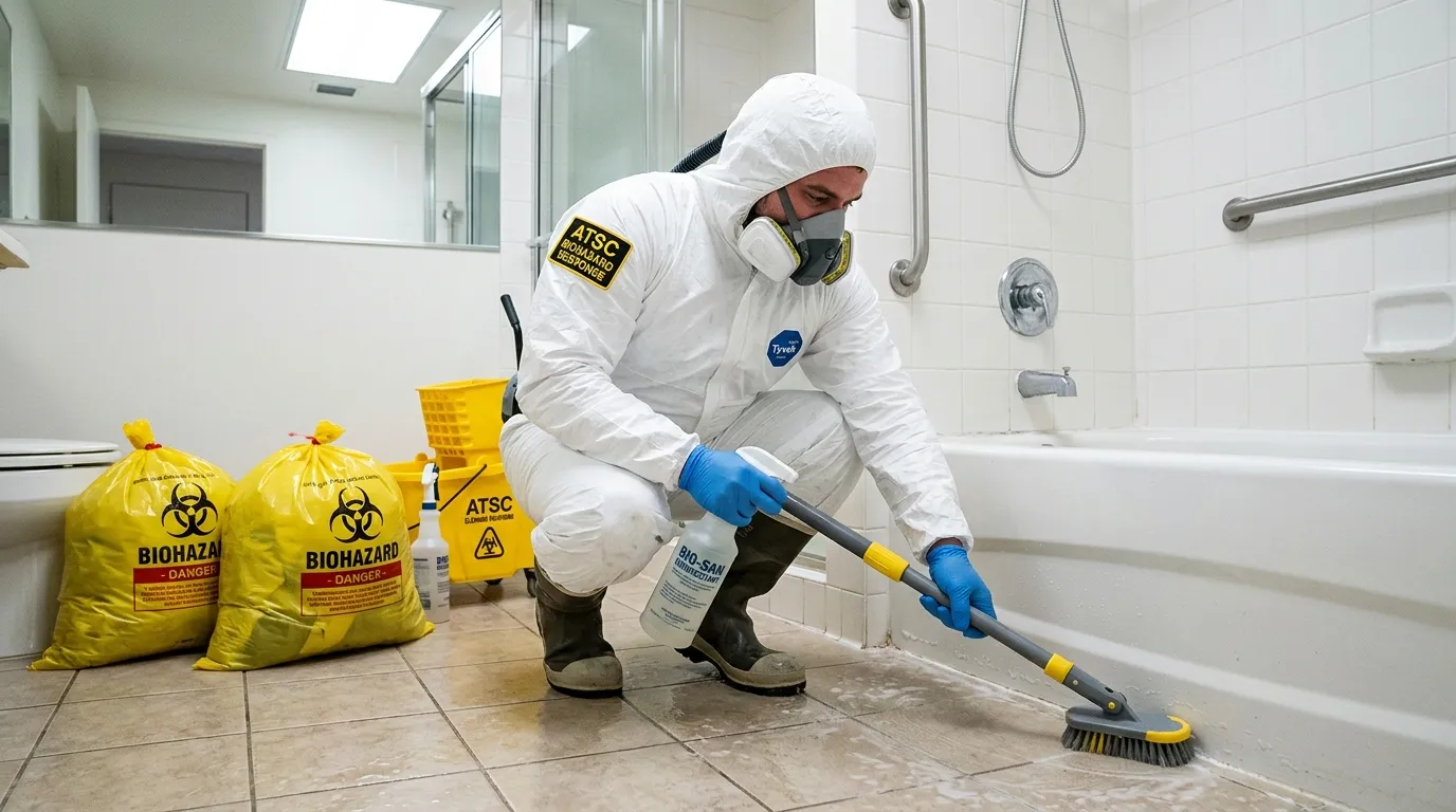 Decontamination equipment deployed for Blood Cleanup in Woodlawn